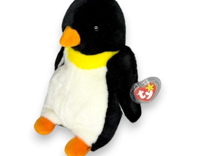 Waddle the Penguin  | Snowy Waddler  | Mint Heart Tag TY Beanie Buddy