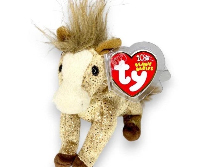 Filly the Horse | Golden Meadow Friend | Mint Heart Tag TY Beanie Baby