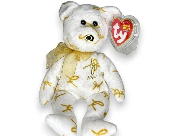2004 Signature Bear | Golden Keepsake | Mint Heart Tag TY Beanie Baby