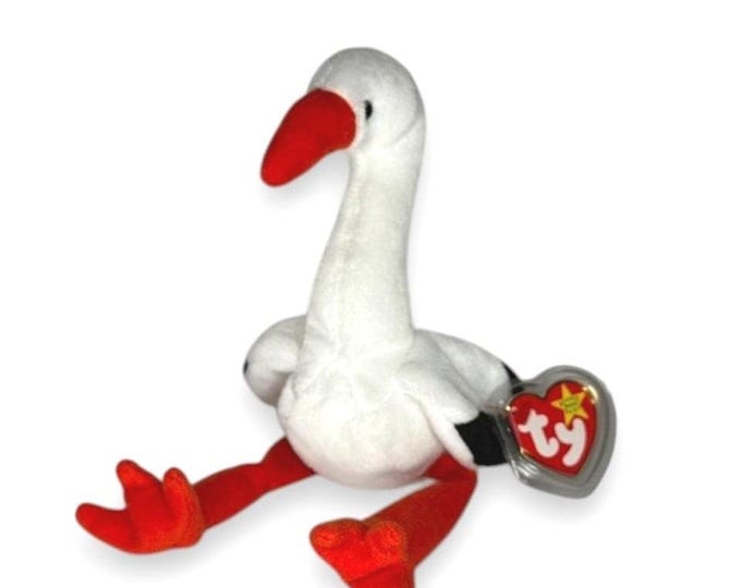 Stilts the Stork | Long-Legged Lookout  | Mint Heart Tag TY Beanie Baby