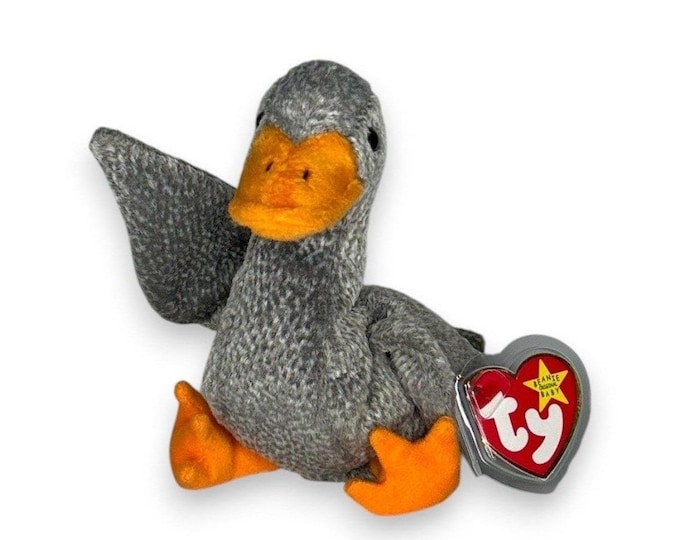 Honks the Goose | Friendly Farm Goose | Mint Heart Tag TY Beanie Baby