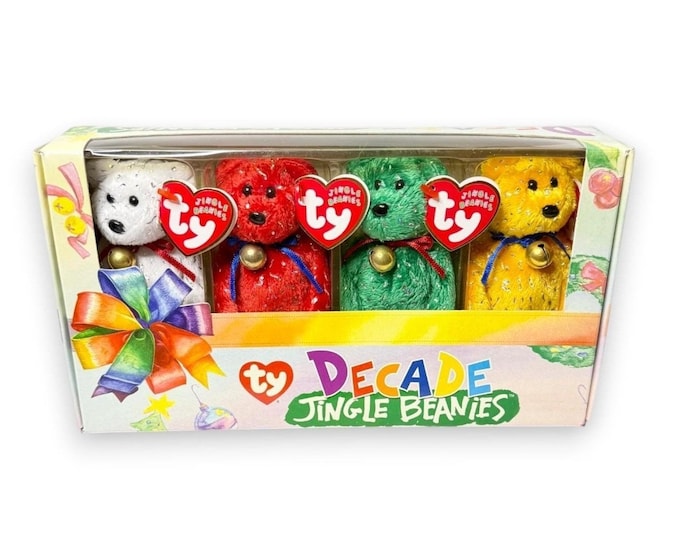 TY Decade Jingle Beanies | Holiday Gift Box Set | Sealed with Mint Heart Tags