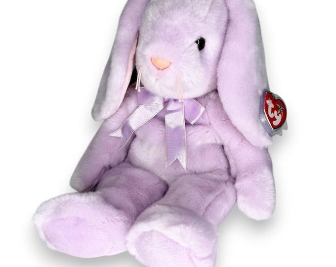Floppity the Bunny | Lavender Bunny Love | Mint Heart Tag TY Beanie Buddy