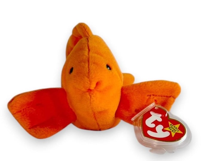 Goldie the Goldfish | Golden Aquarium Friend | Mint Heart Tag TY Beanie Baby