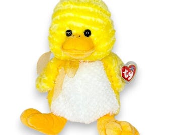 Coop the Chick TY Classic | Sunshine Hatchling | Mint Heart Tag TY Beanie