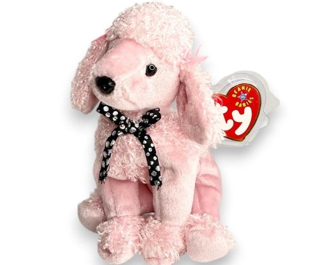 Brigitte the Dog | Parisian Poodle Darling | Mint Heart Tag TY Beanie Baby