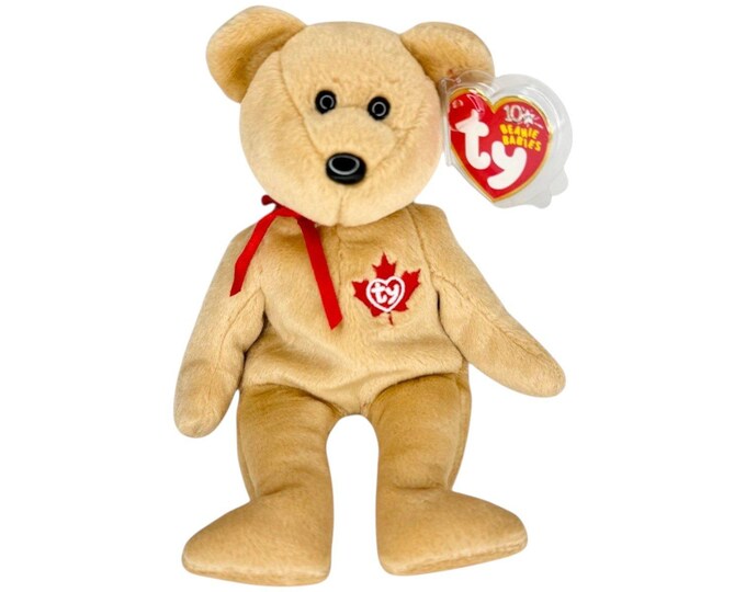 True the Bear  | Canadian Pride  | Mint Heart Tag TY Beanie Baby
