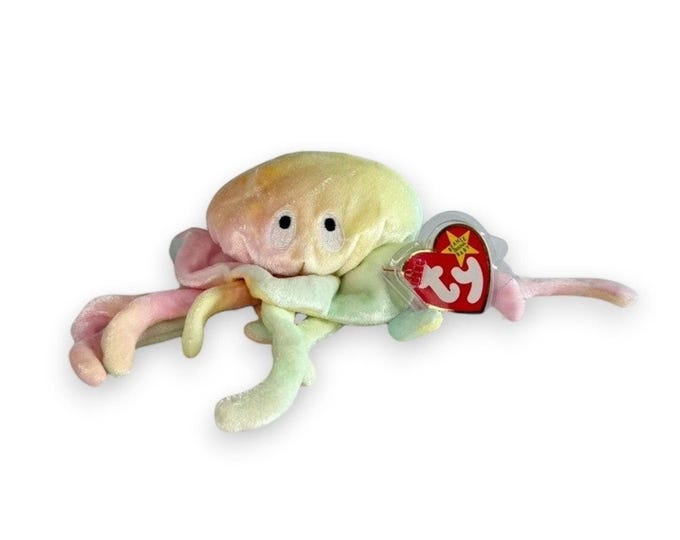 Goochy the Jellyfish | Gentle Ocean Drifter | Mint Heart Tag TY Beanie Baby