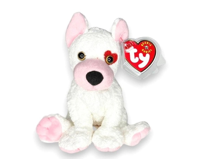 Cupid the Dog | Heart-Eyed Sweetheart | Mint Heart Tag TY Beanie Baby
