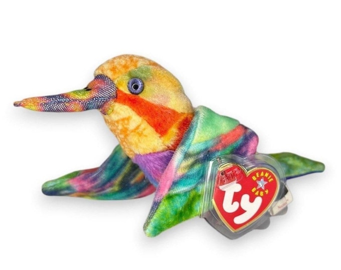 Nectar the Hummingbird | Rainbow Garden Jewel | Mint Heart Tag TY Beanie Baby