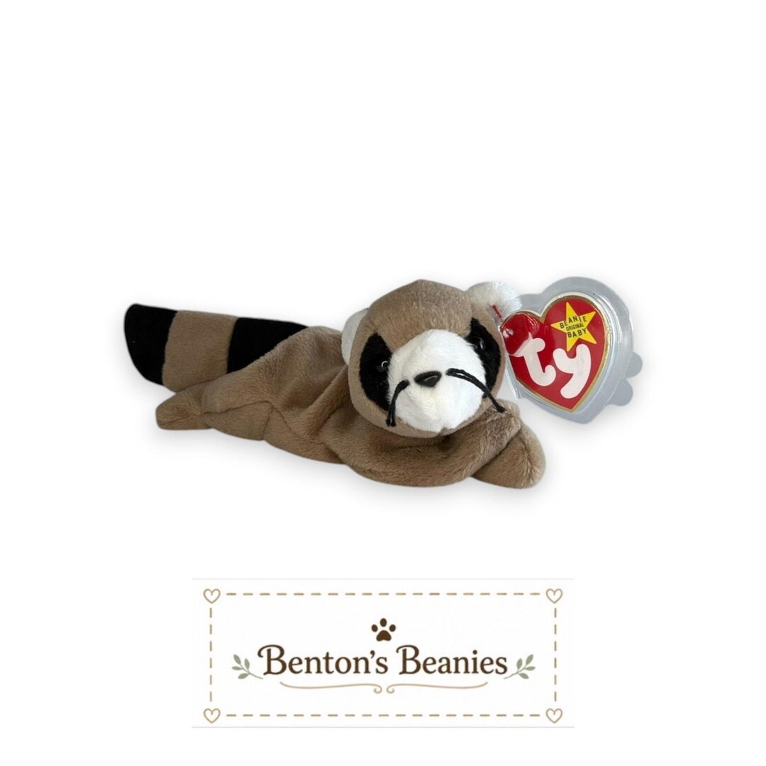 Ringo Raccoon Ringo the Raccoon TY Beanie Baby | Mint Heart & Tush Tag - Etsy
