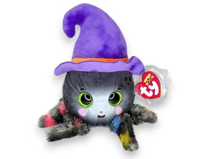 Weaver the Spider | Whimsy Witchy Spider | Mint Heart Tag TY Beanie Boo