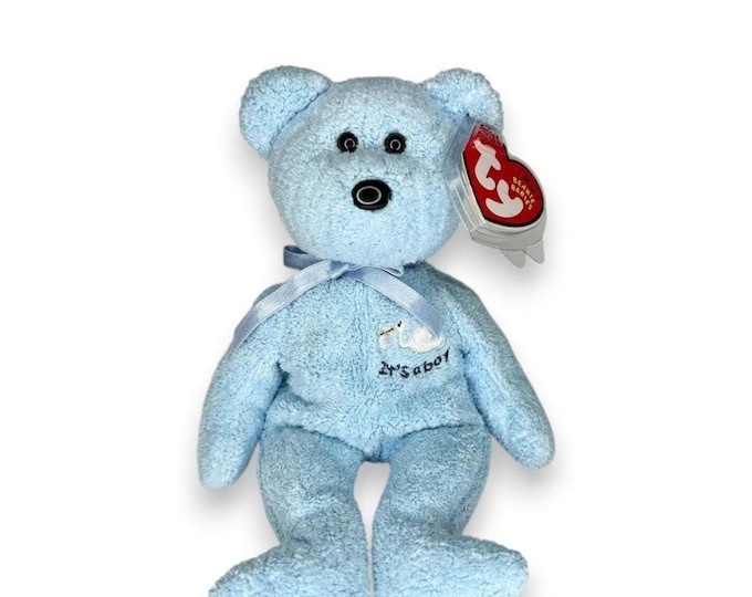 Baby Boy the Bear | Little Bundle of Blue  | Mint Heart Tag TY Beanie Baby