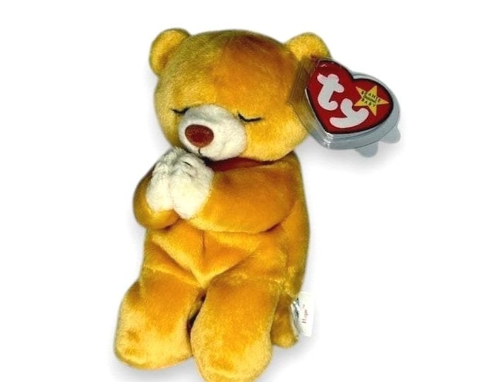 Hope the Bear | Gentle Prayer Bear | Mint Heart Tag TY Beanie Baby