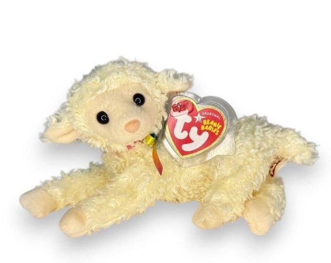 Tender the Sheep | Meadow Ribbon Sweetheart | Mint Heart Tag TY Beanie Baby
