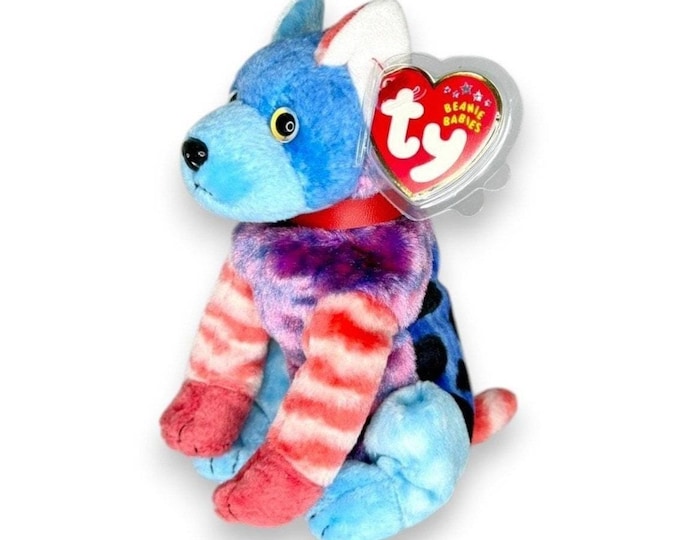Hodge-Podge the Dog | Colorful Patchwork Pup | Mint Heart Tag TY Beanie Baby