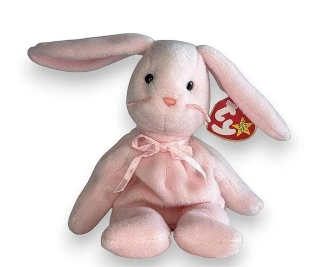 Hoppity the Pink Rabbit | Springtime Hopper | Mint Heart Tag TY Beanie Baby