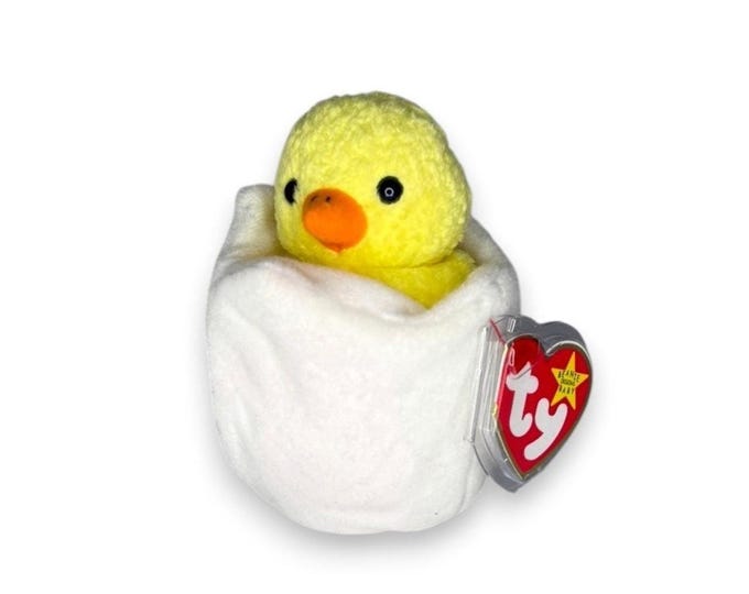 Eggbert the Hatching Chick | Springtime Cutie | Mint Heart Tag TY Beanie Baby
