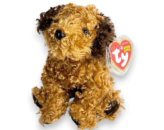 Tunnels the Dog | Scruffy Terrier Sweetheart | Mint Heart Tag TY Beanie Baby