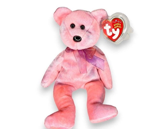 Clubby 5th Anniversary Bear | Pastel Pink Pal | Mint Heart Tag TY Beanie Baby