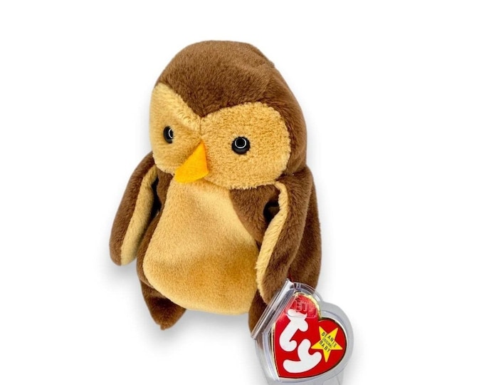 Hoot the Owl | Woodland Watcher | Mint Heart Tag TY Beanie Baby