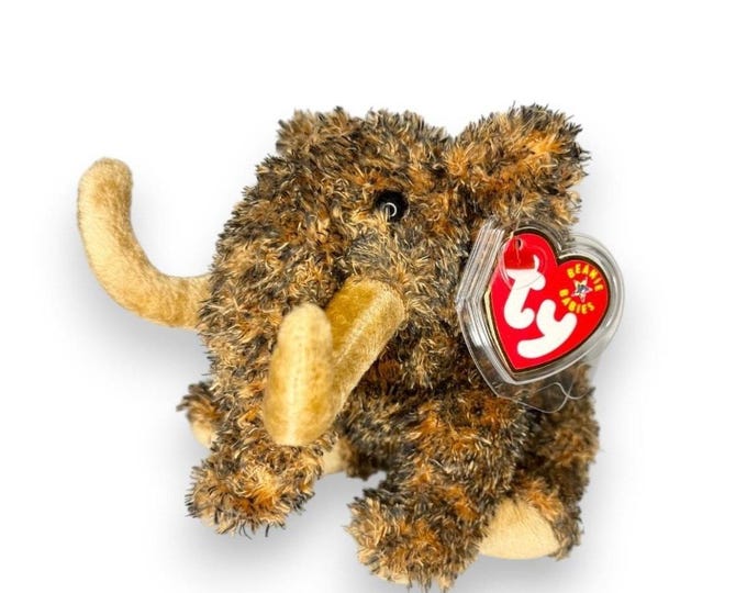 Giganto the Mammoth | Shaggy Ice Age Giant | Mint Heart Tag TY Beanie Baby