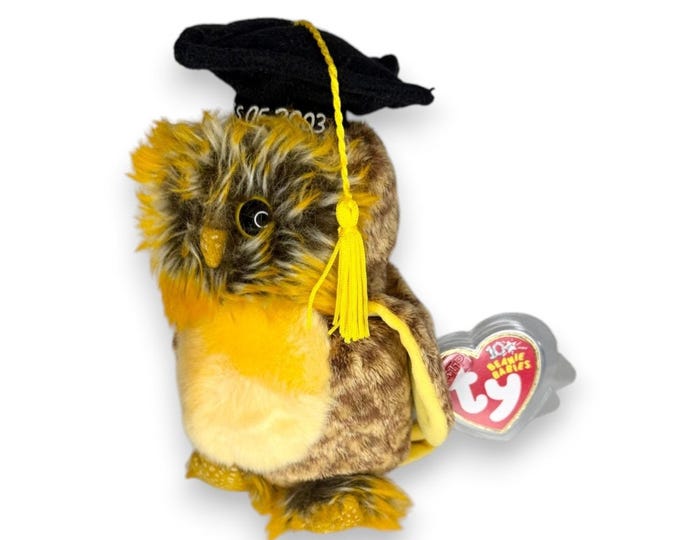 Smartest the Owl | Class of 2003 Graduate | Mint Heart Tag TY Beanie Baby