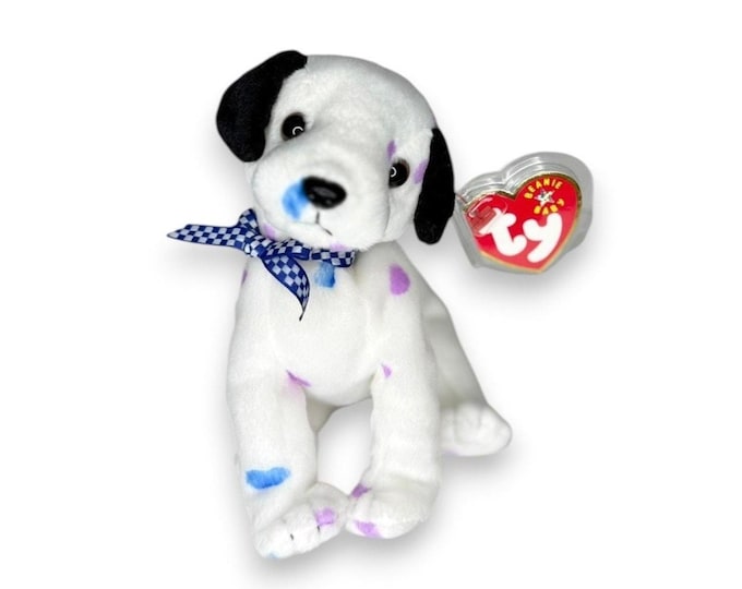 Dizzy the Dog | Pastel Spotted Pup  | Mint Heart Tag TY Beanie Baby