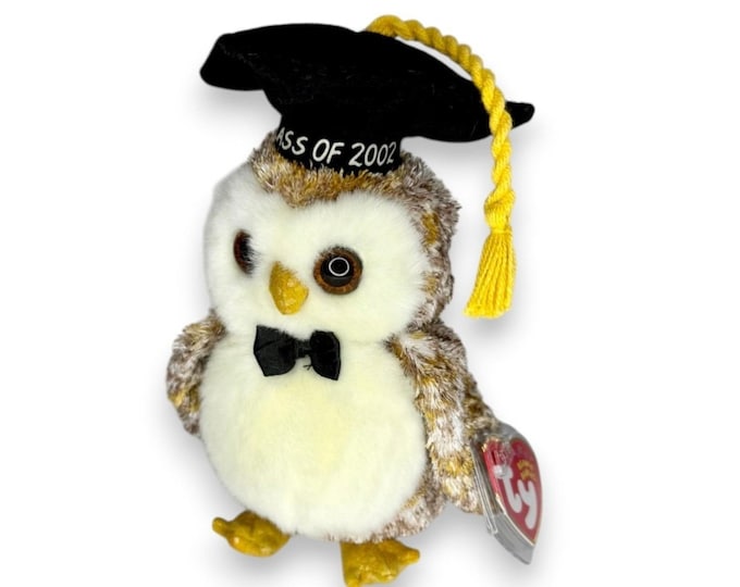Smarter the Owl | Class of 2002 Graduate | Mint Heart Tag TY Beanie Baby