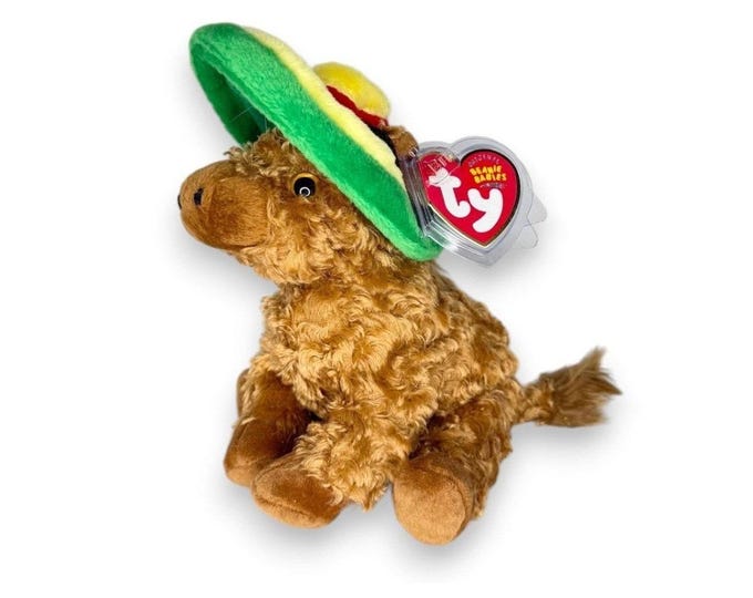 Siesta the Donkey | Sombrero Sweetheart | Mint Heart Tag TY Beanie Baby