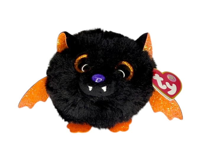 Echo the Bat Ty Puffie | Glitter Wing Bat | Mint Heart Tag TY Beanie