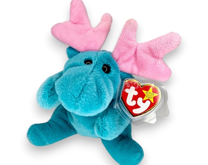 Hudson the Moose | Colorful Forest Friend | Mint Heart Tag TY Beanie Baby