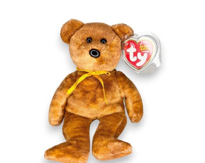 Grizzwald the Bear | Golden Forest Teddy  | Mint Heart Tag TY Beanie Baby