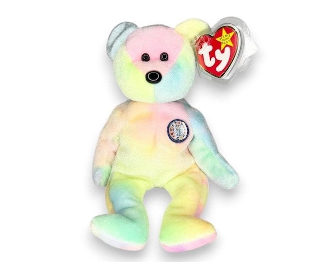 B.B. Bear | Birthday Celebration Bear | Mint Heart Tag TY Beanie Baby