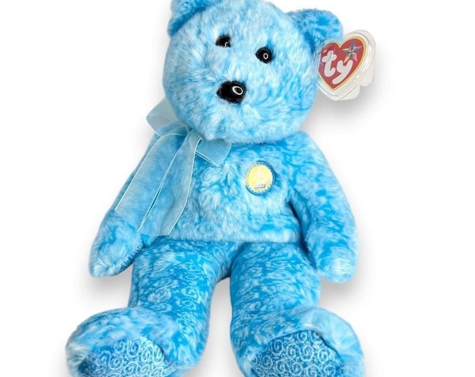 Classy the Bear Buddy | Elegant Keepsake | Mint Heart Tag TY Beanie Buddy