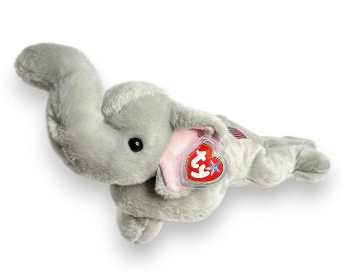 Righty the Elephant  | Mint Heart Tags TY Beanie Buddy