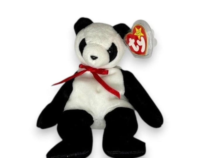 Fortune the Panda Bear | Lucky Bamboo Buddy | Mint Heart Tag TY Beanie Baby