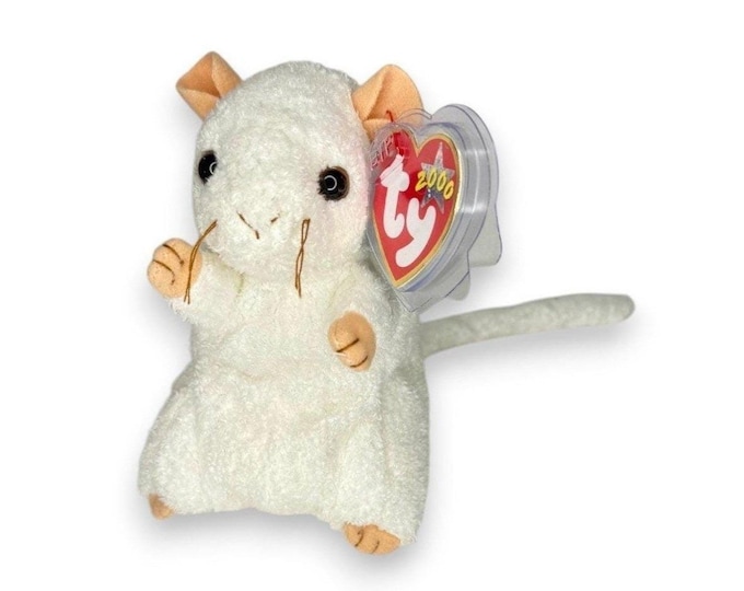 Cheezer the Mouse | Tiny Snack Seeker | Mint Heart Tag TY Beanie Baby