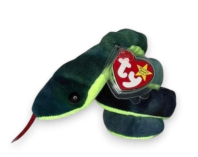 Hissy the Snake | Slithering Little Charmer  | Mint Heart Tag TY Beanie Baby