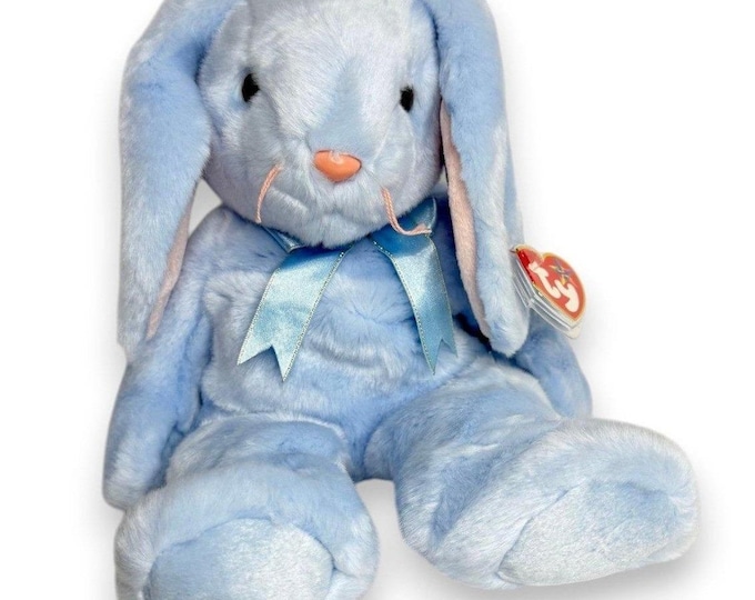 Flippity the Bunny | Baby Blue Bunny Love | Mint Heart Tag TY Beanie Buddy