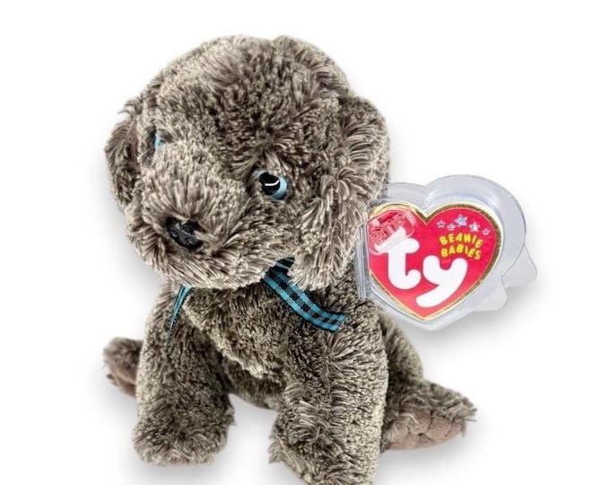 Frisbee the Dog | Blue-Eyed Puppy | Mint Heart Tag TY Beanie Baby