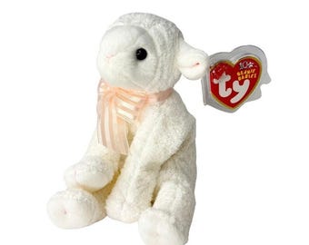 Lullaby the Lamb | Gentle Little Dreamer | Mint Heart Tag TY Beanie Baby
