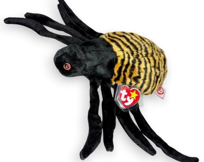 Spinner the Spider | Creepy Crawler | Mint Heart Tag TY Beanie Buddy