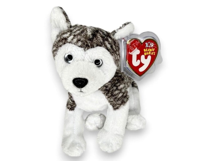 Mukluk the Husky  | Snowy-Eyed Husky Friend | Mint Heart Tag TY Beanie Baby