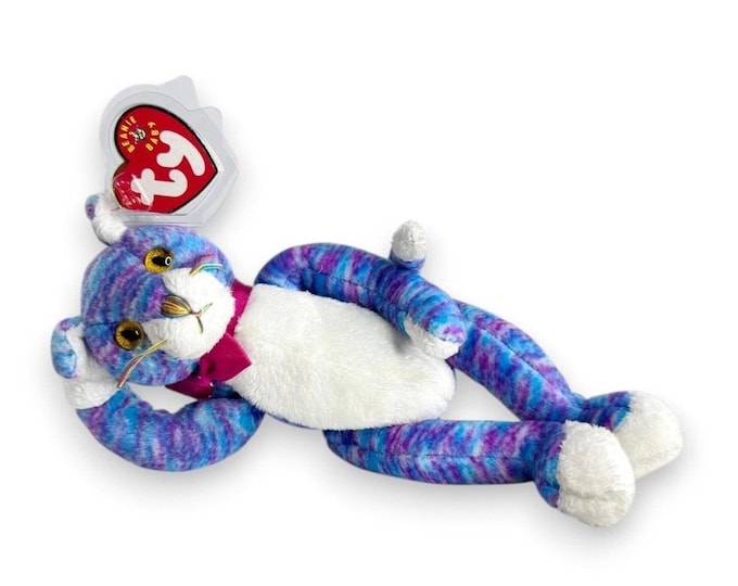 Kooky the Cat | Colorful Kitty | Mint Heart Tag TY Beanie Baby