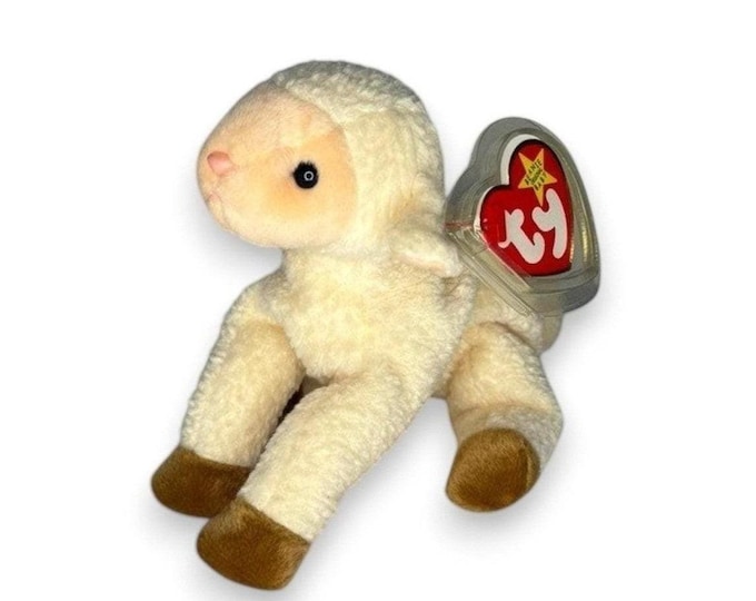 Ewey the Lamb | Cozy Country Lamb | Mint Heart Tag TY Beanie Baby
