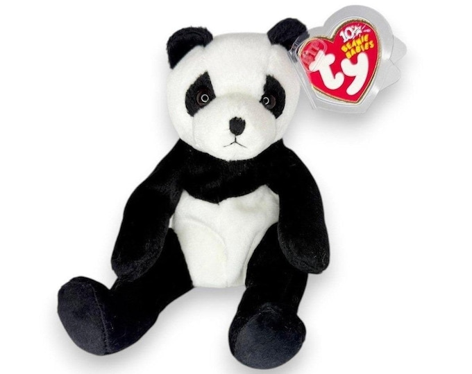 Mandy the Panda | Gentle Panda Friend | Mint Heart Tag TY Beanie Baby