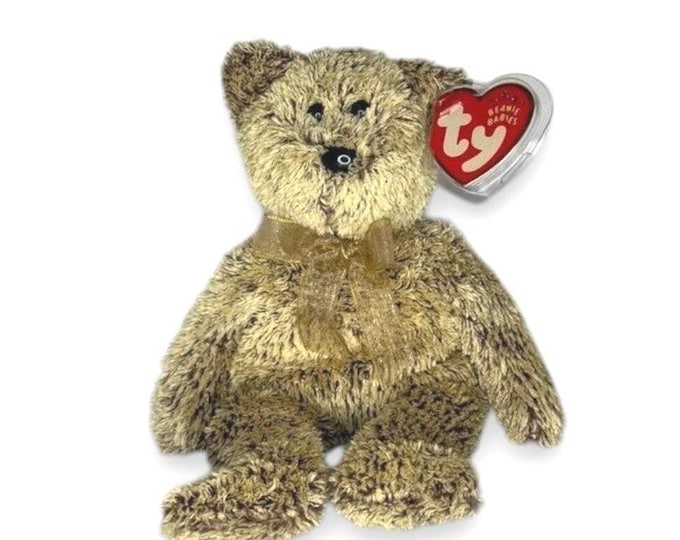Harry the Bear | Rustic Teddy Charm  | Mint Heart Tag TY Beanie Baby