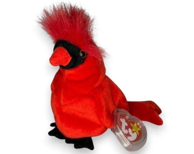Mac the Cardinal | Crimson Woodland Charmer | Mint Heart Tag TY Beanie Baby