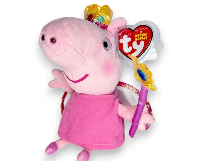 Princess Peppa Pig | Royal Little Piggy | Mint Heart Tag TY Beanie Baby